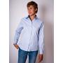 Chemisier anti-ondes pour femme en popeline, manches longues, coloris bleu ciel