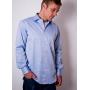 Chemise anti-ondes pour homme en popeline, manches longues, coloris bleu ciel