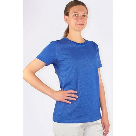 Tee-shirt de protection anti-ondes Wavesafe pour femme coton bio ras du cou manches courtes | Bleu roi