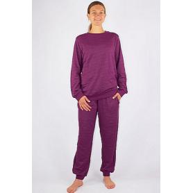Tenue de loisirs anti ondes WaveSafe pour femme coton bio Bordeau