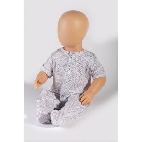 Pyjama bébé anti-ondes Wavesafe à manches courtes, coton bio | Blanc
