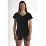 Tee-shirt anti-ondes Wavesafe pour femme coton bio encolure ronde manches courtes  | Noir