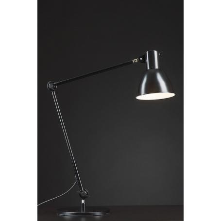 Lampe de bureau blindée Danell "Architecte" noire | connectiques de branchement suisses