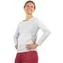 Tee-shirt anti-ondes Wavesafe pour femme encolure ronde manches longues - blanc