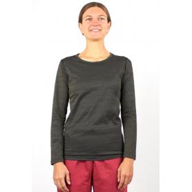 Tee-shirt anti-ondes Wavesafe pour femme coton bio manches longues | Noir