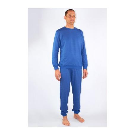 Tenue de loisirs anti-ondes WaveSafe pour homme coton bio | Bleu roi