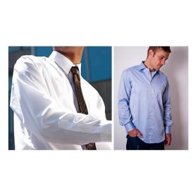 Chemise anti-ondes pour homme en popeline, manches longues - blanc | Taille 39/40