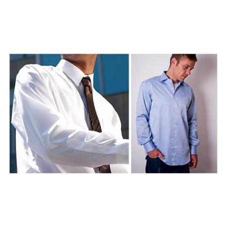 Chemise anti-ondes pour homme en popeline, manches longues - blanc | Taille 39/40