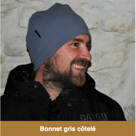 Bonnet Femmes et Hommes en coton biologique avec fil argenté 4