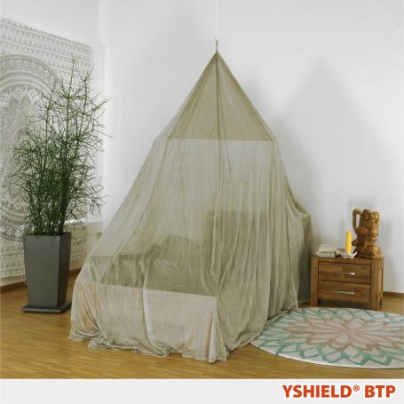 Baldaquin anti-ondes YShield Silver-Tulle BTP forme pyramidale | HF + BF -50 dB