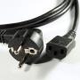Câble d'alimentation PC blindé noir Danell 2 mètres