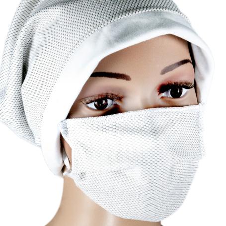 Masque anti-ondes Biologa Danell en tissu New Antiwave avec pince-nez | Blanc