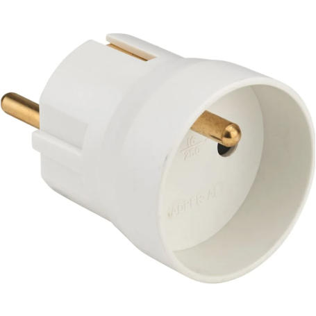 Adaptateur France (type E) vers prises schuko type F (Allemagne)