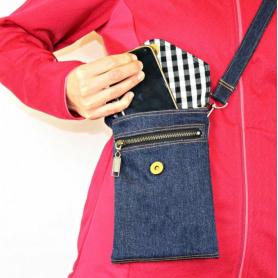 Pochette en jean pour téléphones portables Wavesafe | Protection du corps