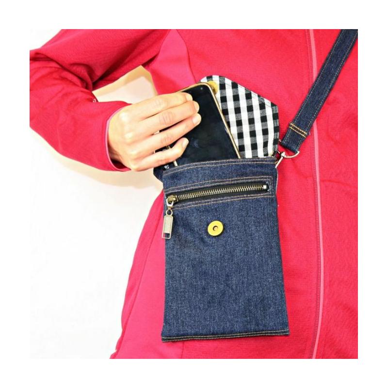 Pochette en jean pour téléphones portables Wavesafe