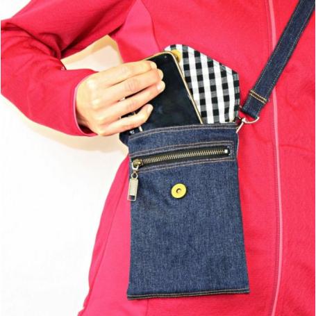 Pochette en jean pour téléphones portables Wavesafe