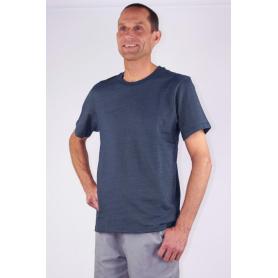 Tee-shirt de protection anti-ondes Wavesafe pour homme coton bio ras du cou manches courtes | Marine
