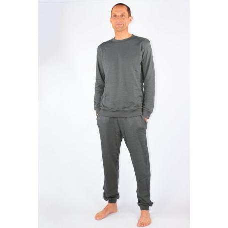 Tenue de loisirs anti-ondes WaveSafe pour homme coton bio | Gris anthracite