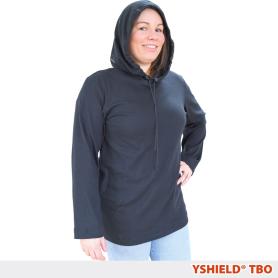 Sweat-shirt de protection anti-ondes mixte TBO YShield en tissu Black-Jersey