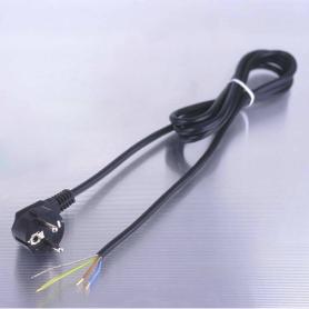 Câble blindé + prise Biologa Danell 5 mètres, 0.75 mm², prêt à monter | Noir