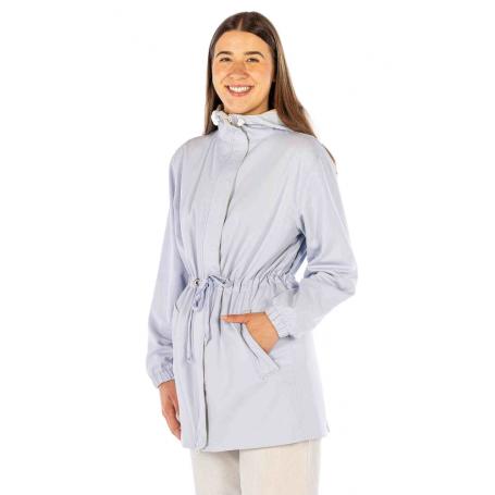 Veste anti-ondes à capuche Wavesafe doublée High Safe pour femme | Bleu ciel