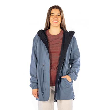 Veste anti-ondes à capuche Wavesafe doublée High Safe pour femme | Stone blue