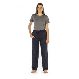 Pantalon anti-ondes Wavesafe en satin de coton bio doublé tissu Swiss Shield Ultima | Marine