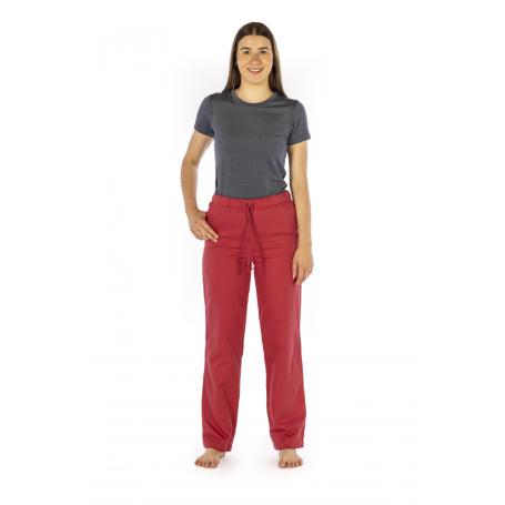 Pantalon anti-ondes Wavesafe en satin de coton bio doublé tissu Swiss Shield Ultima | Cerise