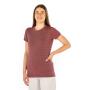 Tee-shirt de protection anti-ondes Wavesafe pour femme coton bio ras du cou manches courtes | Bordeaux