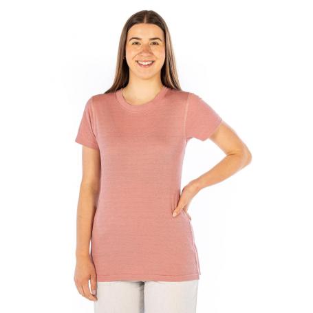 Tee-shirt de protection anti-ondes Wavesafe pour femme coton bio ras du cou manches courtes | Rose