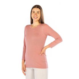 Tee-shirt de protection anti-ondes Wavesafe pour femme coton bio manches longues | Rose