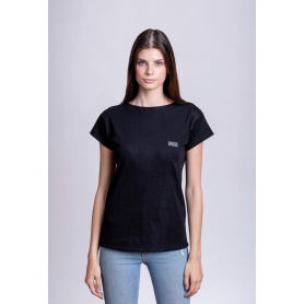 Tee-shirt de protection anti-ondes Shield à manches courtes pour femme | Noir