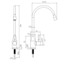 Robinet eau osmosée Rowa Decor en acier inoxydable massif