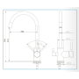 Robinet mitigeur 3 voies col de cygne Gliano BR301 | 3 finitions