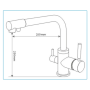 Robinet mitigeur 3 voies Gliano BR304 | 2 finitions