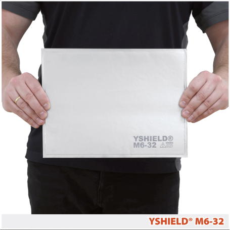 Plaque de protection champs magnétiques auto-adhésive YShield® M6-32 | 29 x 21 cm