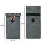 Pochette anti-ondes pour téléphone portable et objets connectés, blocage RDFID - dimensions