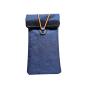 Pochette anti-ondes pour téléphone portable et objets connectés, blocage RDFID - coloris bleu marine