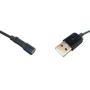 Câble USB-A de mise à la terre avec douille cylindrique | 2 mètres