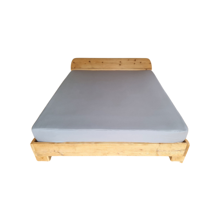 Drap-housse de mise à la terre (earthing) en coton bio Gris