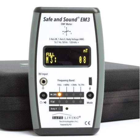Mesureur basses fréquences Safe and Sound EM3 SAFE LIVING | Champs électriques et magnétique + tension corporelle