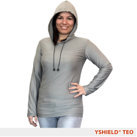 Sweat-shirt de protection anti-ondes mixte TEO YShield en tissu Silver-Elastic