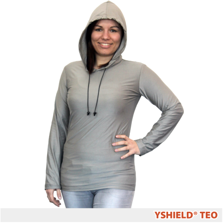 Sweat-shirt de protection anti-ondes mixte TEO YShield en tissu Silver-Elastic