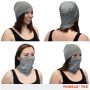 Bandeau foulard de protection anti-ondes TKE YShield en tissu Silver-Elastic