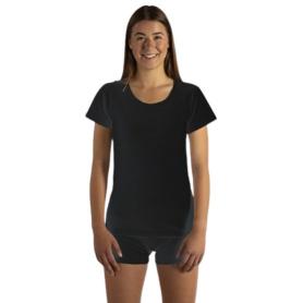 Tee-shirt anti-ondes Wavesafe pour femme coton bio encolure ronde manches courtes  | Noir- Taille M
