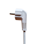 Câble blindé ouvert + prise 2 mètres, 0.75 mm², prêt à monter | Blanc