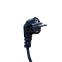 Câble blindé ouvert + prise 2 mètres, 0.75 mm², prêt à monter | Noir