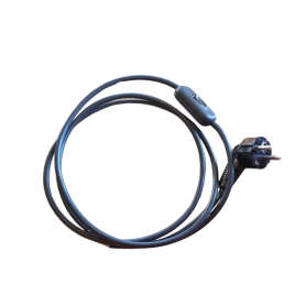 Câble blindé de remplacement lampe CdV avec interrupteur bipolaire | Noir