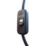 Câble blindé de remplacement lampe CdV avec interrupteur bipolaire | Noir
