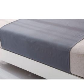 Demi-drap de mise à la terre (earthing) en coton bio | Gris - 90 x 265 cm